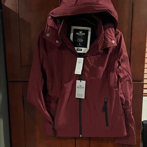 Hollister Women's Deep Red Ski Jacket